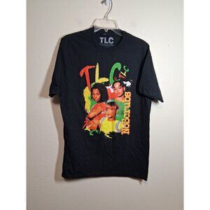 NWOT TLC No Scrubs Graphic T-Shirt Retro 90s Y2K Hip Hop Streetwear Large Black